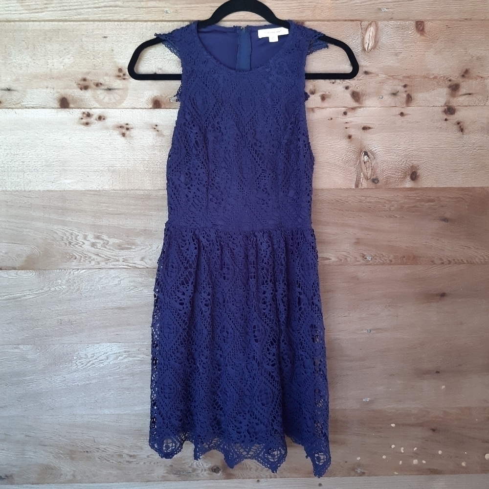 Dark Blue Lace Dress XSmall